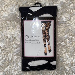 Leg Avenue Tattered Footless Tights
